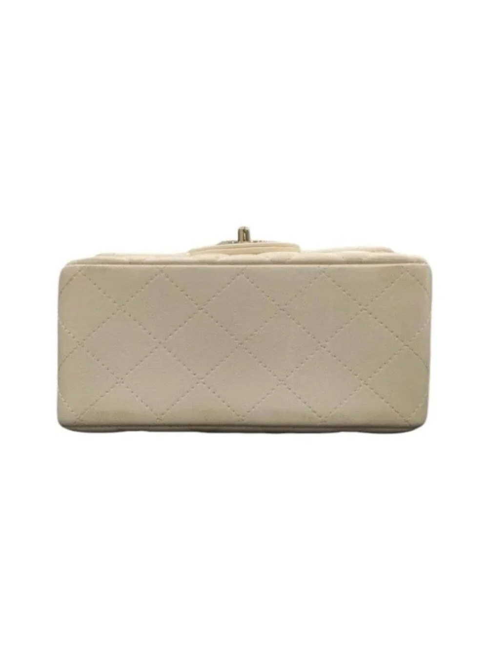 Chanel Quilted White Lambskin Shoulder Bag